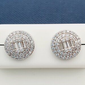 925 Sterling Silver Plated CZ Earrings, EVBRS573